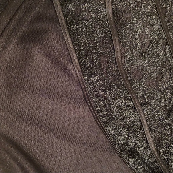 New Black Strapless Dress w/Lace Detailing - Picture 3 of 8